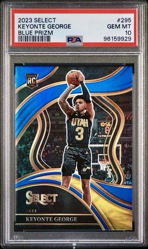 2023 Select - Keyonte George - Blue Courtside - PSA 10 - RC - Jazz Short Print - Picture 1 of 2
