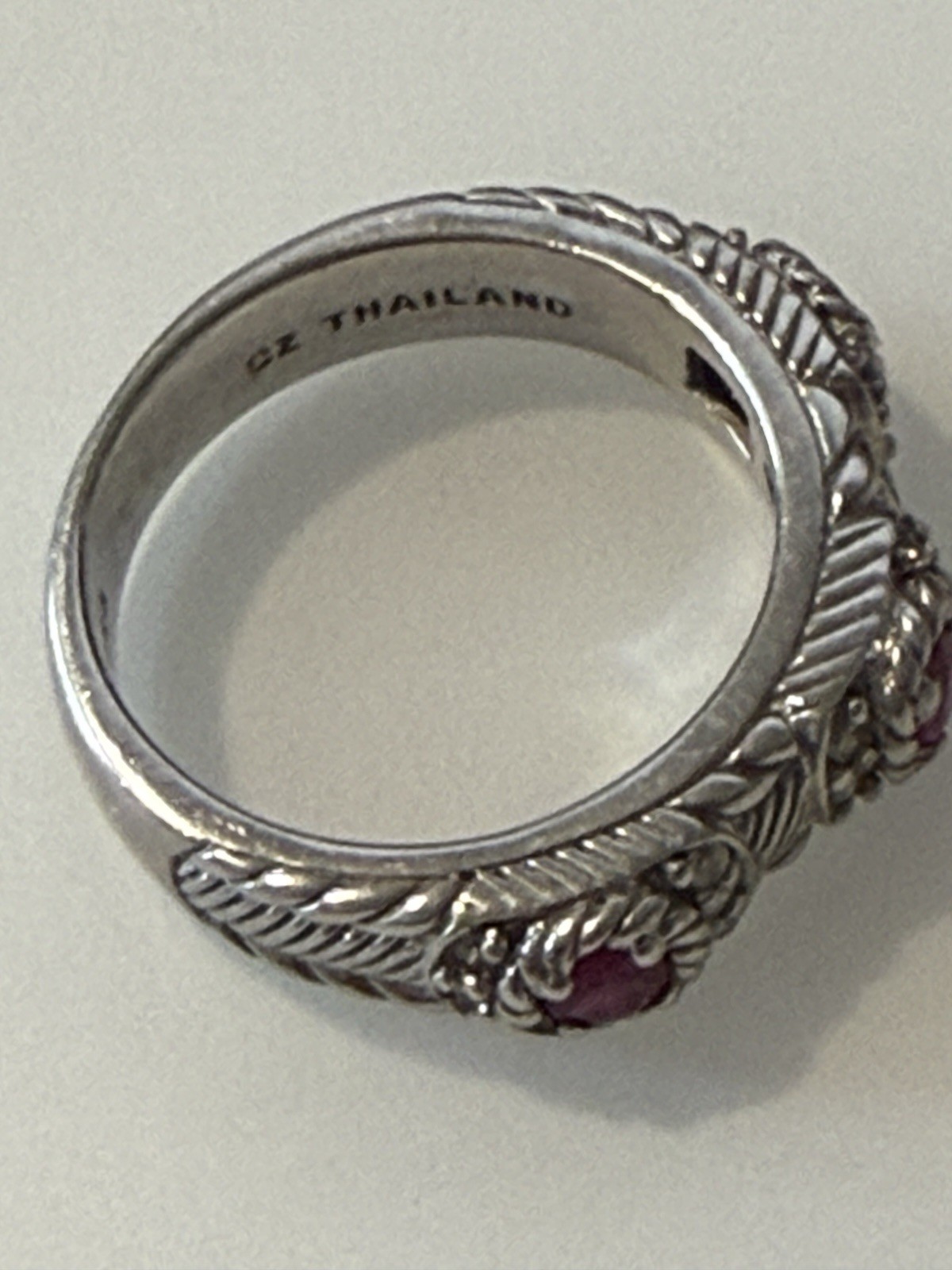 Sterling Silver Judith Ripka Stackable Ruby Band … - image 7
