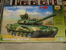 ZVEZDA PANZER TANK RUSSISCH RUSSISCHER T-90 T90 UNGEBAUT KOMPLETT 1:35 3573