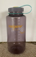Nalgene Sustain 32 oz. / 1 L Wide Mouth Water Bottle Purple EUC