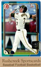 2015 Bowman Draft #9 Casey Hughston 1st Bowman /150 Blue