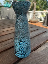 Vintage Scheurich Keramik Fat Lava Vase 520-28 W. Germany Mid Century Modern