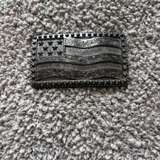 Metal American Flag Belt Buckle