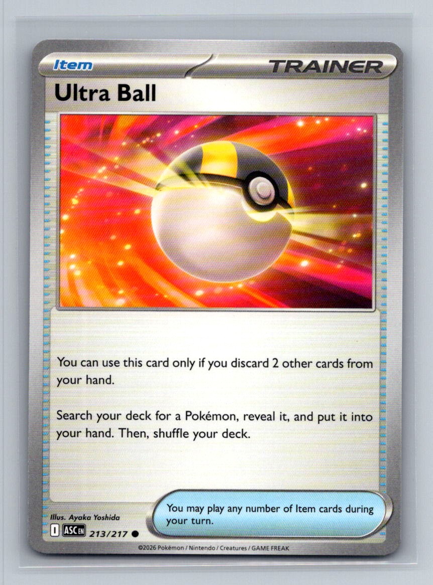 Ultra Ball Common ME: Ascended Heroes ASC Trainer - Item 213/217 Pokemon Card TC