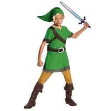 Officially Licensed Zelda Link Costume for Kids, Dress Up Outfit Size 14-16
