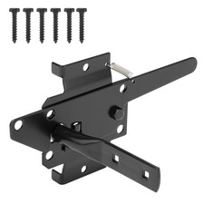 Heavy Duty Self-Locking Gate Latch for Wooden Fence Post Mount Automatic Gravity