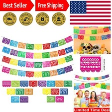 4 Packs Fiesta Party Banners - 60 Feet of Vibrant Mexican Decor for Celebrations