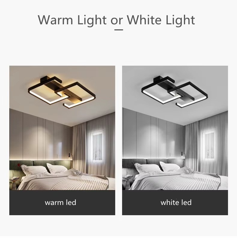 Plafonnier LED télécommandé et variable avec variateur noir 30cm - 3