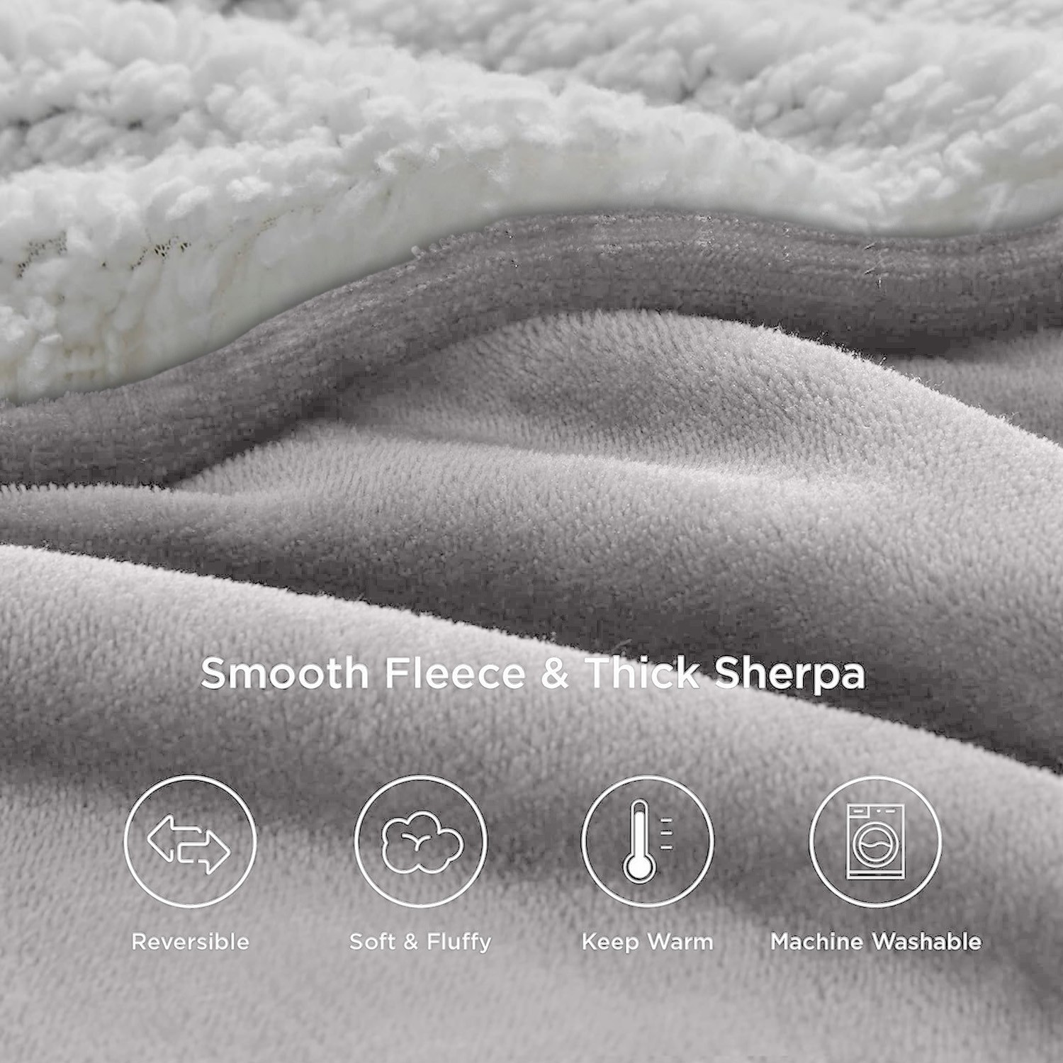 Large Fluffy Sherpa Fleece Blanket Ultra Soft Reversible Warm Sofa Bed Throws