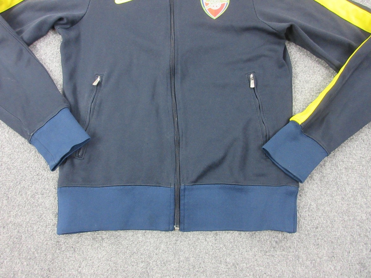 Arsenal Track Jacket Mens 40 Blue Soccer Football Nike Full Zip