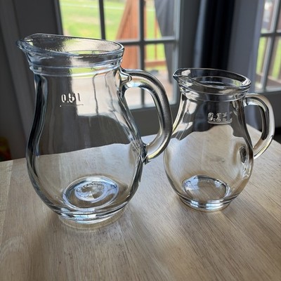 VTG Pasabahce Bistro Pitcher Set O.5 L  & 0.25 L  Cream/dressings/syrups/juice