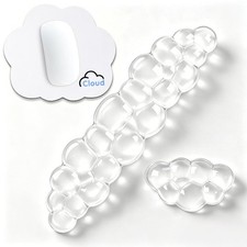 Clear Gel Wrist Rest for Keyboard and Mouse, Cool Silicone Mouse Wrist Rest S...