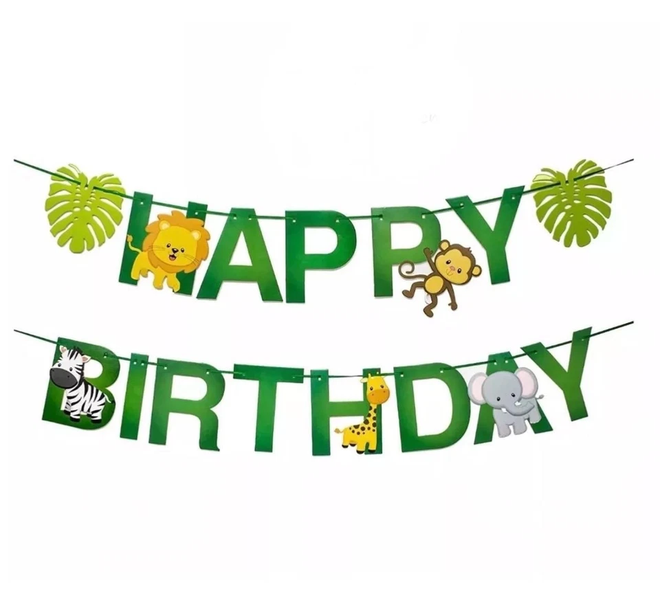 Jungle Animal Safari Party Decoration Animals Birthday Tableware Party supplies — 第 3/4 张图片