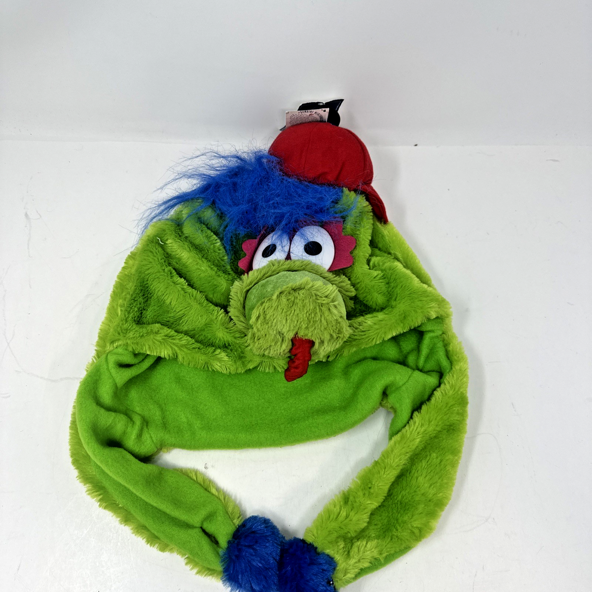 MLB Forever Collectables Philly Phanatic Green Furry Dangle Hat Amazon.com: FOCO Phillie Phanatic Philadelphia Phillies  main image 2