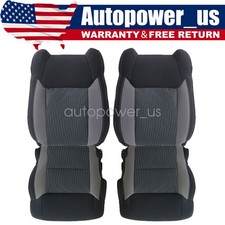 For 2014-2021 Toyota Tundra Front Bottom Top Replacement Cloth Seat Cover Black