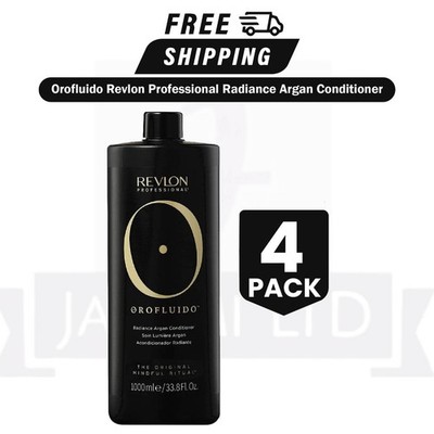 REVLON Orofluido Conditioner Radiance Vegan Nourishing Treatment 1000ml - 4 PACK