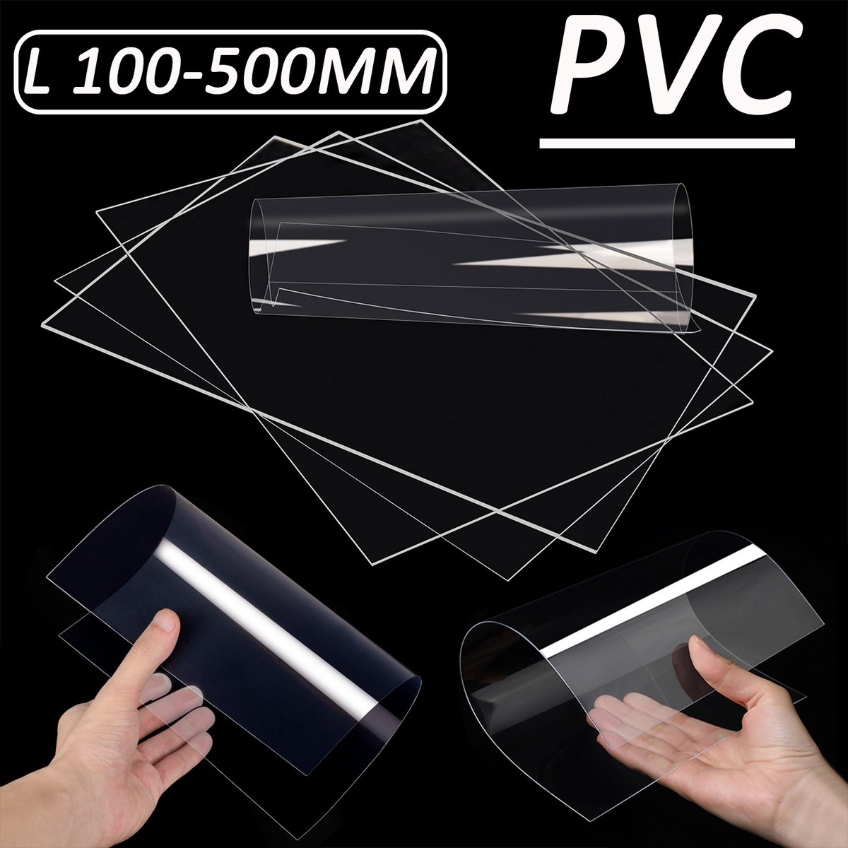 透明PVCシート Clear PVC Sheet Plastic Sheeting Flexible Film DIY Craft Model