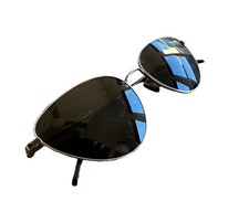 Saint Laurent YSL Cat Eye Sunglasses Black Silver Metal Frame aviator SL 310