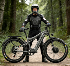 26" Electric Bike Dual Motor 48V 17.5Ah Fat Tire E-Bike Off-Road Adults Bicycle