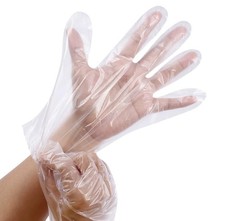 150Disposable Plastic Gloves PE Polythene Clear Catering Food Safe Prep