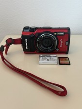 OM SYSTEM OLYMPUS TG-5 Waterproof Camera Red tested read 