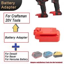 Adapter For Dewalt /ForBauer/For Hercules 20V Battery For Craftsman 20V Tools