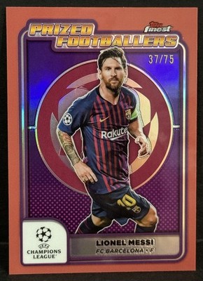 2024-25 Topps Finest UCC Barcelona Lionel Messi Prized Footballers Rose Gold /75