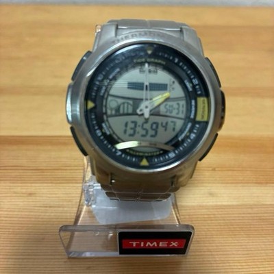 CASIO AQF-100 Digital Analog Tide Graph Mond Silber Uhrenarmband 17 cm aus Japan