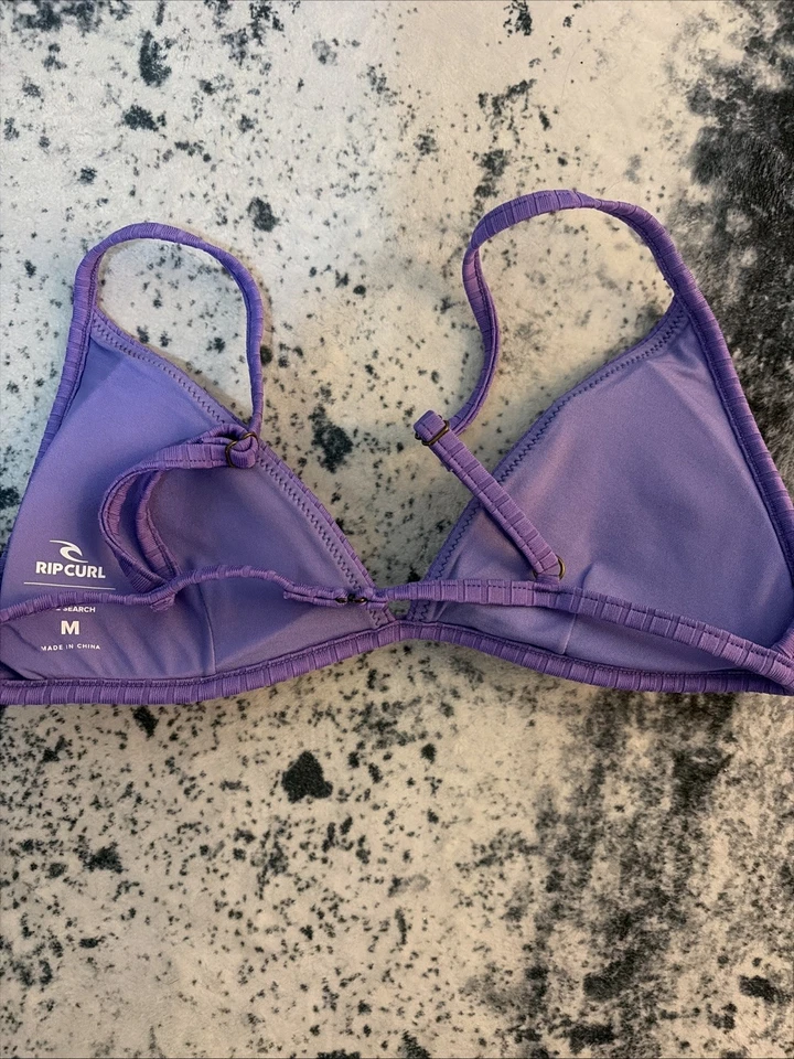Rip завиток бюстгальтер плавать бикини верхний Periwinkle фиолетовый ребристый размер средний новый без ЯРЛЫКОВ - Изображение 2 из 4