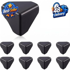 Gejoy 9 Pack Cornhole Board Corner Protectors - Black PVC Cushions