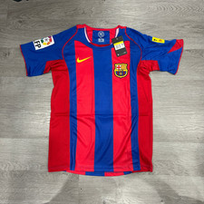 Ronaldinho #10 FC Barcelona 2005/06 Home Shirt – Retro Vintage Jersey Size L