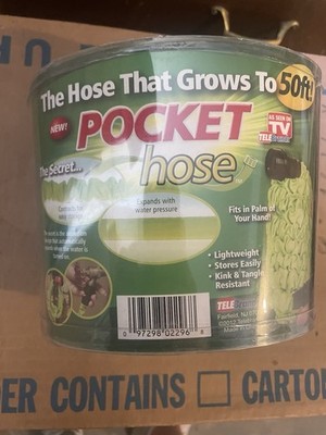 Pocket Hose 50ft Light Weight Expandable Full Size Kink & Tangle Free 2012 New