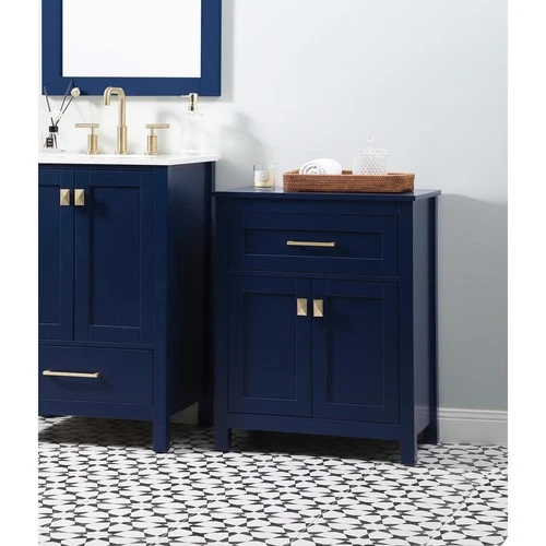 Elegant Lighting SC012430BL Adian Blue Bathroom Storage Cabinet - Picture 10 of 11