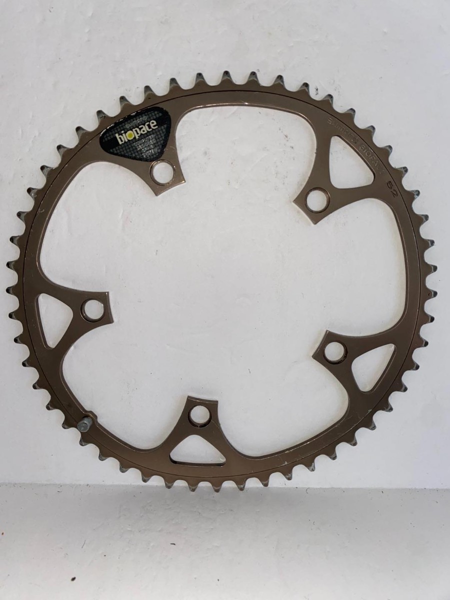 Plateau Vélo Shimano Biopace 52 Dents / 130mm - Vintage Alu Argenté