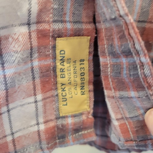 Lucky Brand braun kariertes Button-Down-Hemd für Herren Small S 80318 - Bild 3 von 7