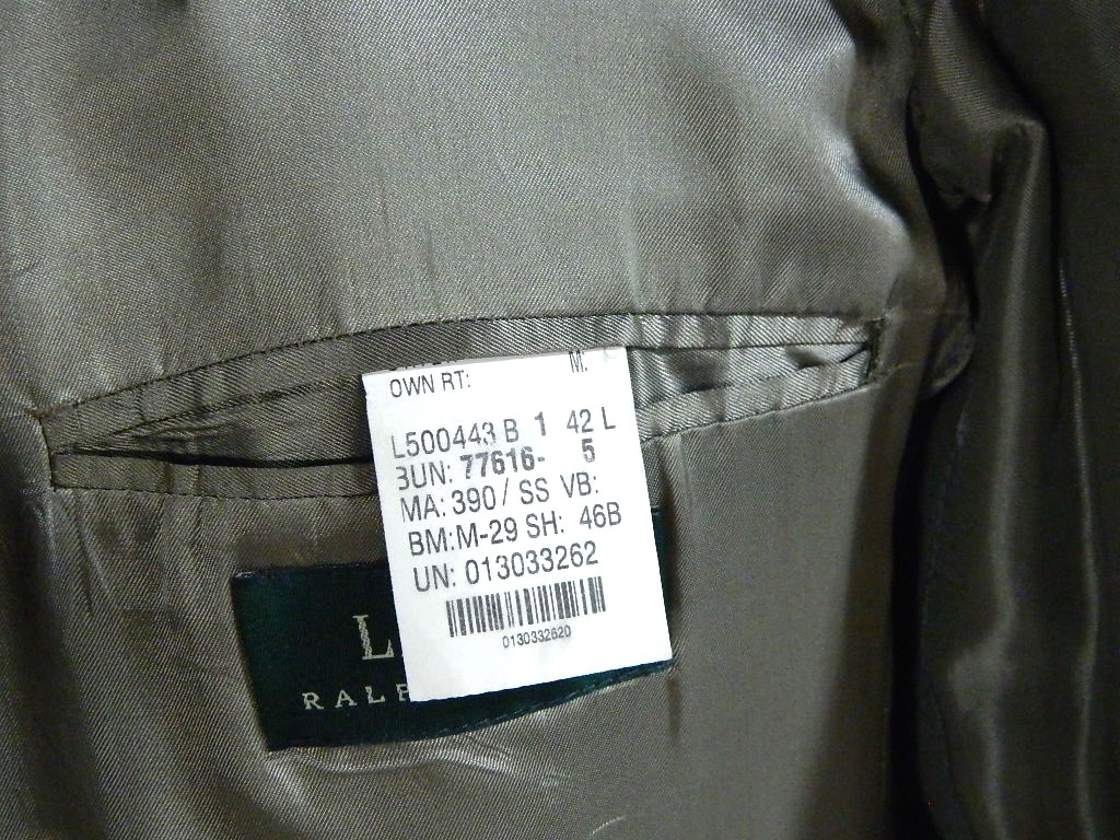 その他 ss Mens Ralph Lauren Pure New Wool 3 Three Button Blazer Sports Coat