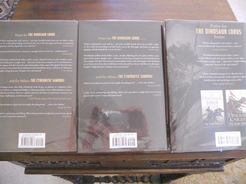 DINOSAUR LORDS Trilogy vols. 1-3, Victor Milán, all SIGNED 1st printings HCDJ - Picture 12 of 12