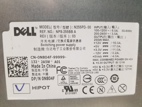 Dell Computer Power Supply N255PD-00 - Bild 2 von 8