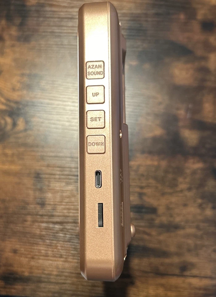 AL-FAJIA Automatic Digital 8 Azan Prayer Sounds Islamic Rose Clock for USA - Image 4 of 4