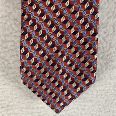 Paul Frederick 18Kカメオカフリンクス Paul Fredrick Necktie Men's Multicolor Geometric 100% Silk Formal