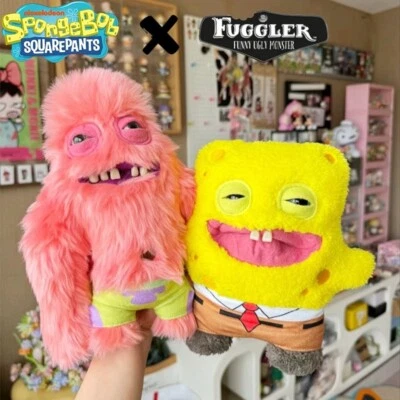 CO-BRANDED SPONGEBOB SQUAREPANTS SpongeBob Peluche Originale Fuggler Edition Patrick Edizione da Collezione Funny