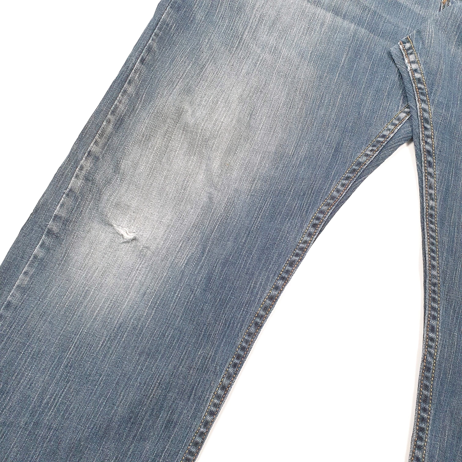 Mens LEE Regular Regular Fit Blue Denim Jeans Trousers W36 L29 image 4