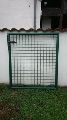 Gartentor grün 88 cm breit und 101 cm hoch gebraucht mit ...