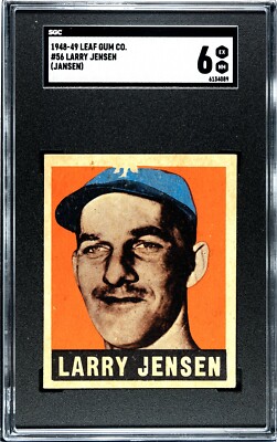 SGC 6 - 1948 / 1949 Leaf #56 Larry Jensen (Jansen) RC New York Giants