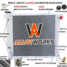 4 Rows Aluminum Radiator For 85-94 Ford Ranger Explorer Bronco II 2.8L-4.0L