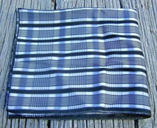 Scarf Scarves Oblong Neckerchief Wild Rag Western silky black navy white 16"x35"