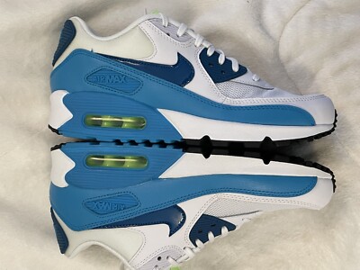 NIKE 616730 029 Women's Air Max 90 Essential Trainers Size UK  White/Blue NEW UK