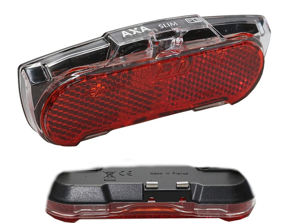 Axa Fahrrad LED Rücklicht Slim Steady 80 mm für Gepäckträger Licht Rückleuchte