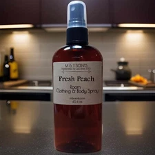 Fresh Peach Room Spray 4oz Juicy Summer Orchard Scent Home and Linen Mist