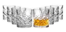 "Set of 8 Whiskey Glasses, 10.6 oz: Elegant Glassware for Refined Tastes!"